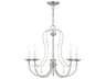Livex Lighting Mirabella 5-Light Brushed Nickel Crystal Candelabra Chandelier
