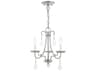 Livex Lighting Daphne 3-Light Polished Chrome Crystal Candelabra Chandelier