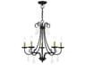 Livex Lighting Daphne 5-Light Black Antique Brass Crystal Candelabra Chandelier