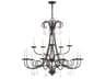 Livex Lighting Daphne 15-Light English Bronze Crystal Candelabra Tiered Chandelier