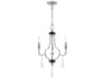Livex Lighting Glendale 3-Light Brushed Nickel Crystal Candelabra Chandelier