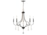 Livex Lighting Glendale 5-Light Brushed Nickel Crystal Candelabra Chandelier