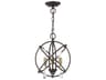 Livex Lighting Aria 3-Light Bronze Crystal Candelabra Geometric Chandelier