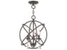 Livex Lighting Aria 3-Light English Bronze Crystal Candelabra Geometric Chandelier