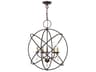 Livex Lighting Aria 5-Light Bronze Crystal Candelabra Geometric Chandelier