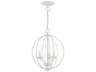 Livex Lighting Arabella 3-Light White Crystal Candelabra Chandelier