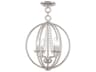 Livex Lighting Arabella 4-Light Polished Chrome Crystal Candelabra Chandelier