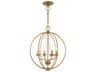 Livex Lighting Arabella 4-Light Antique Gold Leaf Crystal Candelabra Chandelier