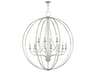Livex Lighting Arabella 12-Light Brushed Nickel Crystal Candelabra Chandelier