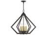 Livex Lighting Prism 6-Light English Bronze Antique Brass Geometric Pendant