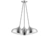 Livex Lighting Amador 3-Light Brushed Aluminum Polished Chrome Bell Pendant
