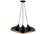Livex Lighting Amador 3-Light Shiny Black Polished Chrome Bell Pendant