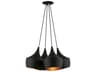 Livex Lighting Waldorf 4-Light Black Gold Pendant