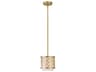 Livex Lighting Arabesque 1-Light Soft Gold White Drum Mini Pendant