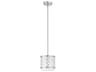 Livex Lighting Arabesque 1-Light Brushed Nickel White Drum Mini Pendant