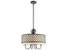 Livex Lighting Arabesque 5-Light English Bronze White Drum Chandelier