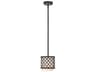 Livex Lighting Arabesque 1-Light English Bronze White Drum Mini Pendant