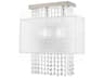 Livex Lighting Bella Vista 2-Light Brushed Nickel Clear Crystal Wall Sconce