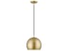 Livex Lighting Piedmont 1-Light Soft Gold Polished Brass Dome Geometric Mini Pendant