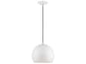 Livex Lighting Piedmont 1-Light Shiny White Polished Brass Dome Mini Pendant