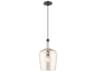 Livex Lighting Art Glass 1-Light English Bronze Cylinder Mini Pendant