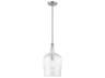 Livex Lighting Art Glass 1-Light Brushed Nickel Cylinder Mini Pendant