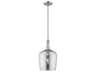 Livex Lighting Art Glass 1-Light Brushed Nickel Clear Cylinder Mini Pendant