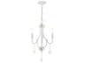 Livex Lighting Glendale 3-Light White Crystal Candelabra Chandelier