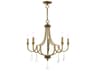 Livex Lighting Glendale 5-Light Antique Brass Crystal Candelabra Chandelier