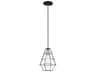 Livex Lighting Geometric 1-Light Black Mini Pendant