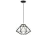 Livex Lighting Geometric 1-Light Black Pendant