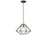 Livex Lighting Geometric 1-Light Bronze Pendant