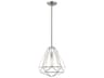 Livex Lighting Geometric 1-Light Brushed Nickel Pendant