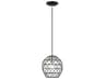 Livex Lighting Geometric 1-Light Black Bell Mini Pendant