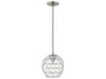Livex Lighting Geometric 1-Light Brushed Nickel Bell Mini Pendant