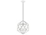 Livex Lighting Geometric 1-Light White Pendant