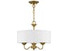 Livex Lighting Edinburgh 3-Light Antique Gold Leaf Drum Chandelier