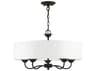 Livex Lighting Edinburgh 5-Light Black Drum Chandelier