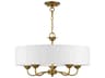 Livex Lighting Edinburgh 5-Light Antique Gold Leaf Drum Chandelier