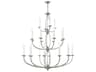 Livex Lighting Home Basics 24-Light Brushed Nickel Candelabra Chandelier
