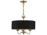 Livex Lighting Harrington 3-Light Antique Brass Drum Chandelier