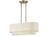 Livex Lighting Manorwood 3-Light Antique Brass Linear Island Pendant