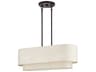 Livex Lighting Manorwood 3-Light English Bronze Drum Linear Island Pendant