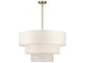 Livex Lighting Manorwood 8-Light Antique Brass Drum Tiered Pendant