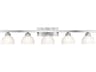Livex Lighting Somerset 5-Light Brushed Nickel Glass Vanity Light