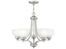 Livex Lighting Somerset 5-Light Brushed Nickel Glass Bowl Chandelier