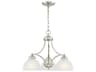 Livex Lighting Somerset 3-Light Brushed Nickel White Glass Bell Chandelier
