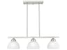 Livex Lighting Somerset 3-Light Brushed Nickel Glass Dome Geometric Island Pendant