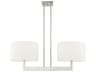 Livex Lighting Hayworth 2-Light Brushed Nickel Drum Island Pendant