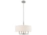 Livex Lighting Meridian 4-Light Brushed Nickel Candelabra Drum Chandelier